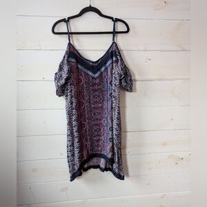 Xhilaration dress XXL women’s off shoulder lace trim peasant boho casual